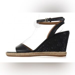 Tory Burch Black Wedge Sandals
